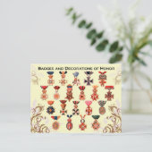 Hondenbadges en decoraties briefkaart (Staand voorkant)