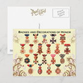 Hondenbadges en decoraties briefkaart (Voorkant / Achterkant)