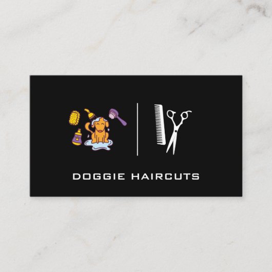 Hondenbadreiniging | Grooming Visitekaartje (Voorkant)