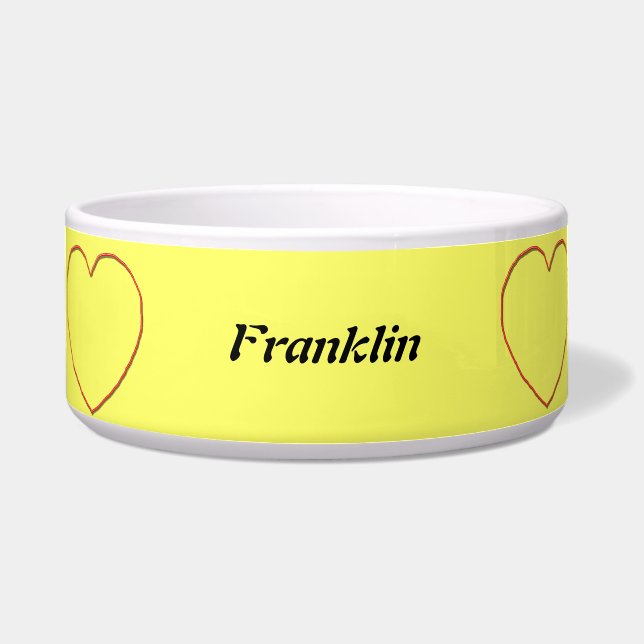 Hondenbak - Draadframe Harten Voerbakje (Voorkant)