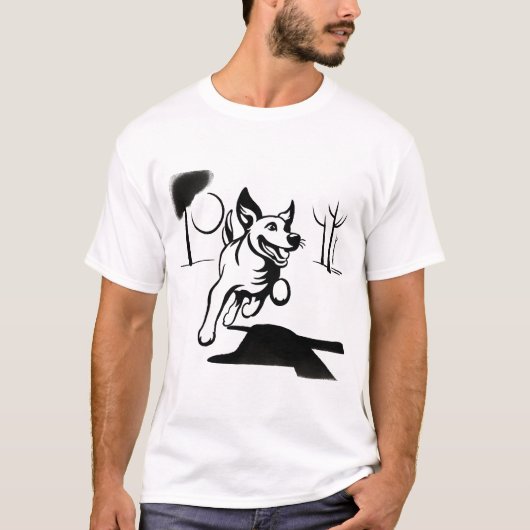 Hondenbal spelen t-shirt (Voorkant)