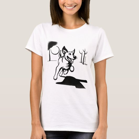 Hondenbal spelen t-shirt (Voorkant)