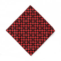Hondenbandana - rode polka stippen met poten