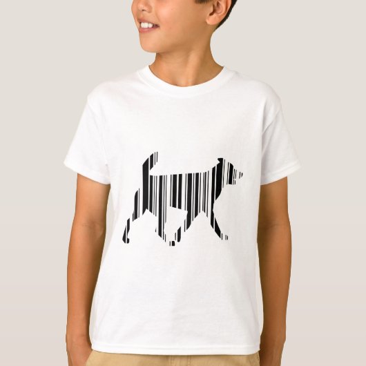 HONDENBARCODE Canine Barcode Patroonontwerp T-shirt (Voorkant)