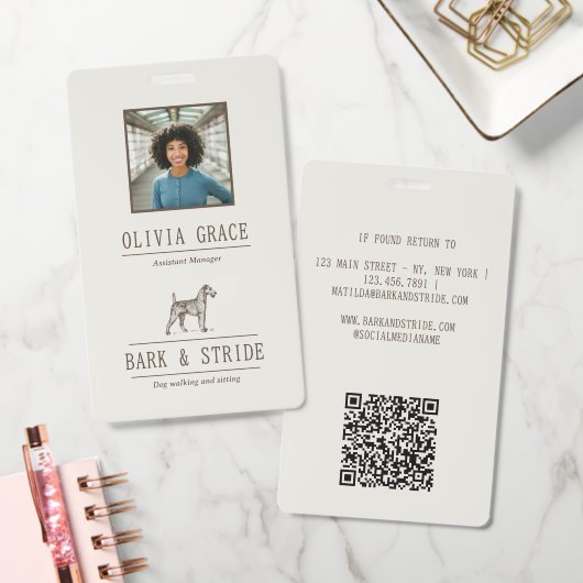 Hondenbedrijf Aangepaste Naambadge Gepersonaliseer Badge (Kantoor)