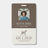 Hondenbedrijf gepersonaliseerde naam badge (Voorzijde)