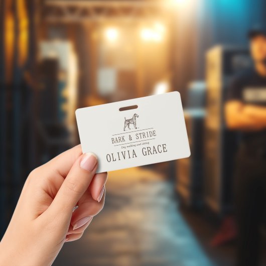 Hondenbedrijf gepersonaliseerde naam badge (Concert)