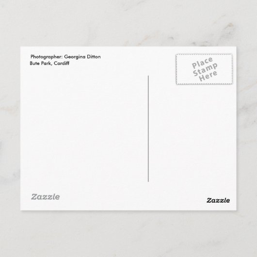 hondenbeeld in sneeuw briefkaart (Achterkant)