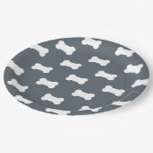 hondenbeenderen papieren bordje (Gekanteld)