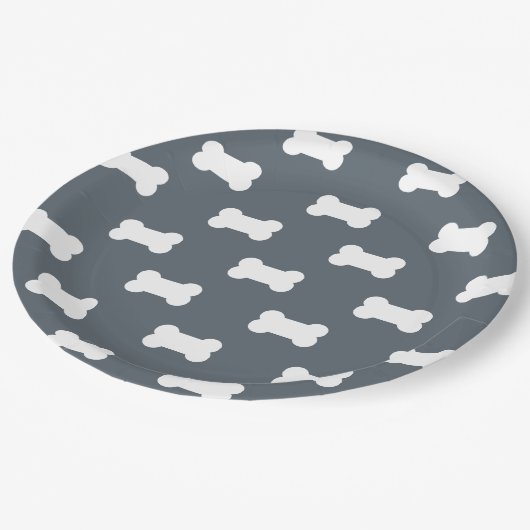 hondenbeenderen papieren bordje (Gekanteld)