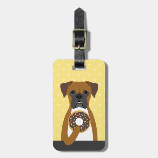 Hondenbench ID-labels voor Boxers Bagagelabel (Voorkant verticaal)