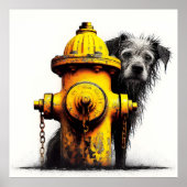 Hondenbescheidenheid Faux Canvas Print (Voorkant)