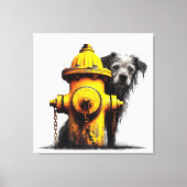 Hondenbescheidenheid Faux Canvas Print (Voorkant)