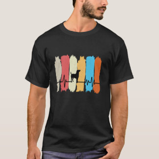 Hondenbezitter Hartslag Penseelstreek Kunst Dieren T-shirt