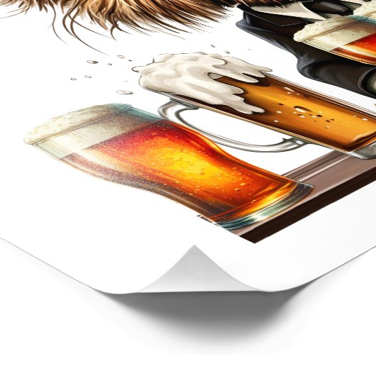 HONDENBIEREN FOTO AFDRUK (Hoek)