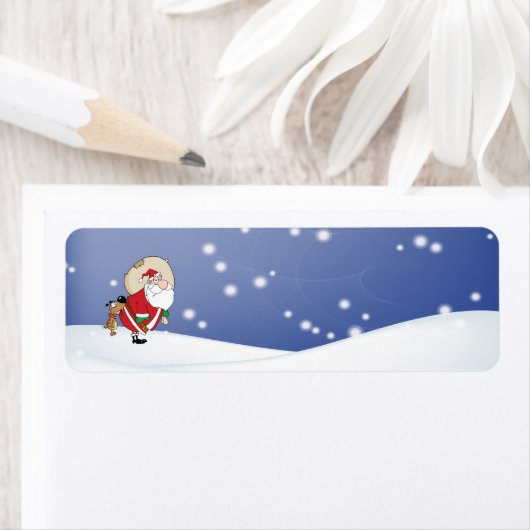 Hondenbijten Kerstman Etiket (Insitu)