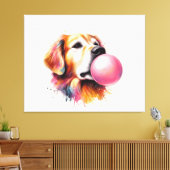 Hondenblaasbel Canvas Afdruk (Insitu (Woonkamer))