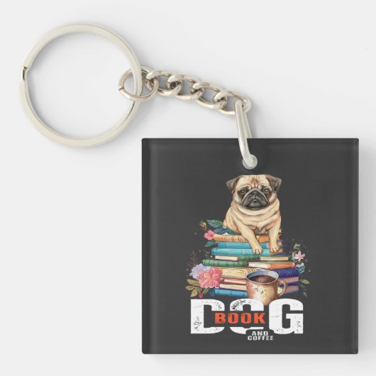 Hondenboek en koffie sleutelhanger (voorkant)