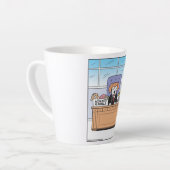 Hondenboekhouder in en uit dozen latte mok (Linkerhoek)