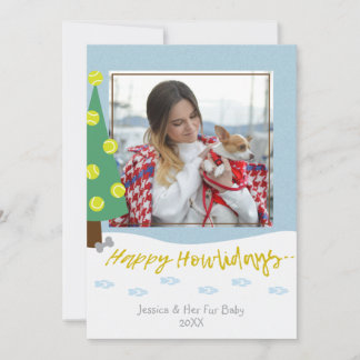 Hondenbont Baby Custom Photo Holiday Christmas Kaa Feestdagenkaart