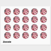 Hondenboom Bloemen stickers Roze Hondenhout (Vel)