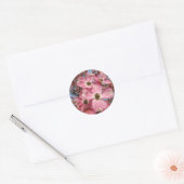 Hondenboom Bloemen stickers Roze Hondenhout (Envelop)