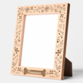 Hondenbot Bloemen & Foliage Pet Paw Print Patroon Gegraveerde Lijstjes (Links)