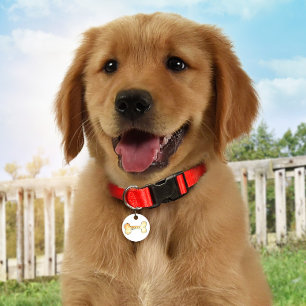 Hondenbot gepersonaliseerd monogram ID Dog Label Huisdierpenning