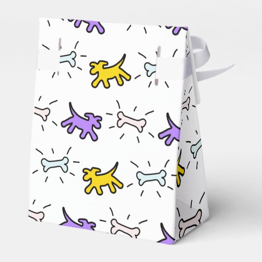 Hondenbot Graffiti Stijl Kies Kleur Favor Box 1 Bedankdoosjes (Achterkant)