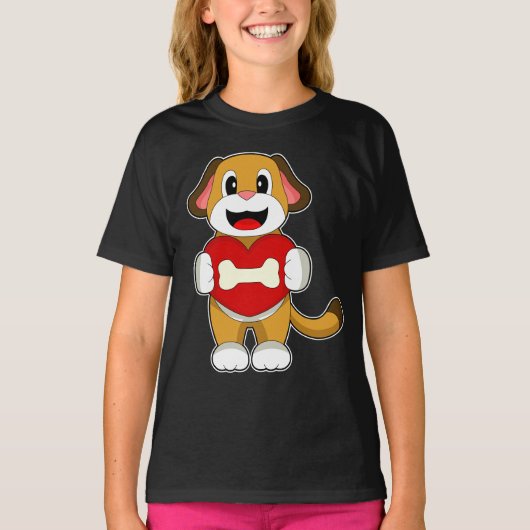 Hondenbot Harten T-shirt (Voorkant)