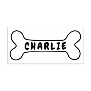 Hondenbot met gepersonaliseerde naamhandtekening rubberstempel