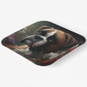 Hondenboxer kartonnen borden papieren bordje (Gebogen)