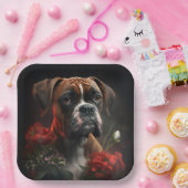 Hondenboxer papieren borden bordje (Feest)