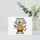 Hondenbril met nerdmontuur briefkaart (Staand voorkant)