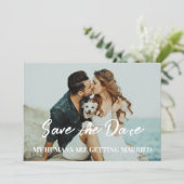 Hondenbruiloft bespaar het datumbudget kaart (Staand voorkant)