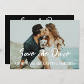 Hondenbruiloft bespaar het datumbudget kaart (Voorkant / Achterkant)