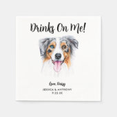 Hondenbruiloft Cocktailservetjes Servet (Voorkant)