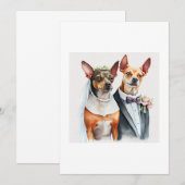 hondenbruiloft kaart (Voorkant / Achterkant)