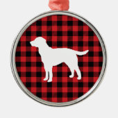 Hondenbuffel Check Mountain Metalen Ornament (Voorkant)