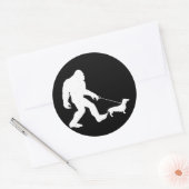 hondencadeau | Bigfoot Walking Dachshund Funny Wie Ronde Sticker (Envelop)