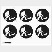 hondencadeau | Bigfoot Walking Dachshund Funny Wie Ronde Sticker (Vel)