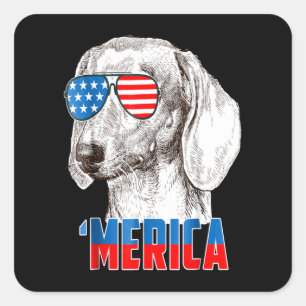 hondencadeau   Cool Dachshund 'Nederland Vierkante Sticker