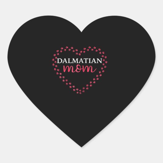 hondencadeau | Dalmatische Moeder Mooi Hart Sticker (Voorkant)