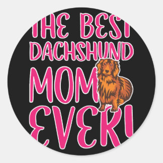 hondencadeau | De beste teckel mam ooit Ronde Sticker