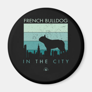 hondencadeau Franse buldog in de stad Magneet