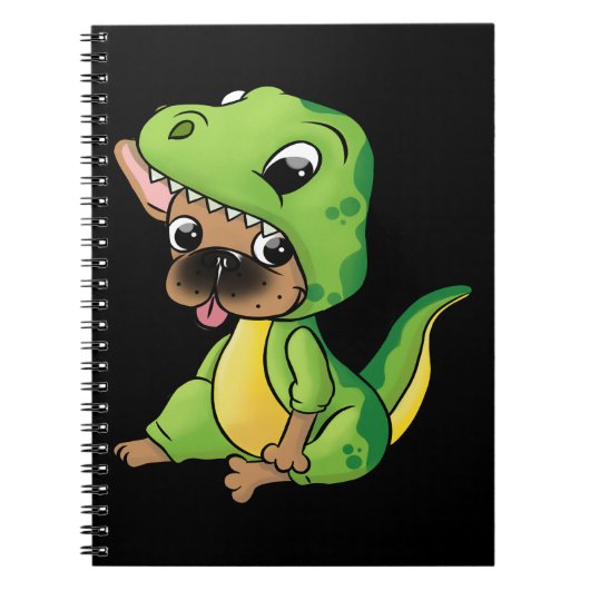 hondencadeau | Franse buldog met dinosaurussen hee Notitieboek (Voorkant)