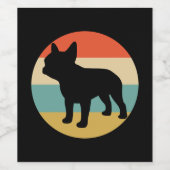 hondencadeau |  Franse buldog Wijn Etiket (Enkel label)