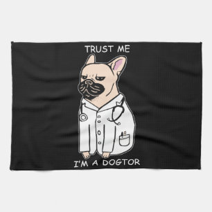 hondencadeau Franse Bulldog Draag mooie kostuum Theedoek