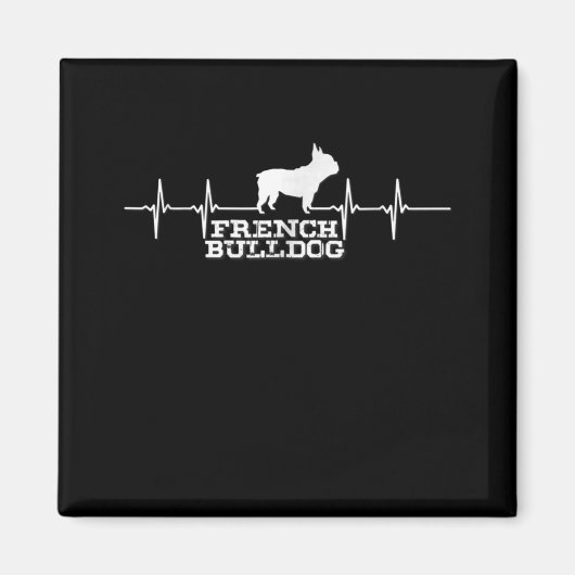hondencadeau | Franse Bulldog Heart Magneet (Voorkant)