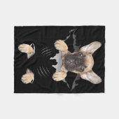 hondencadeau | Franse Bulldog Puppy Gift Fleece Deken (Voorkant (Horizontaal))